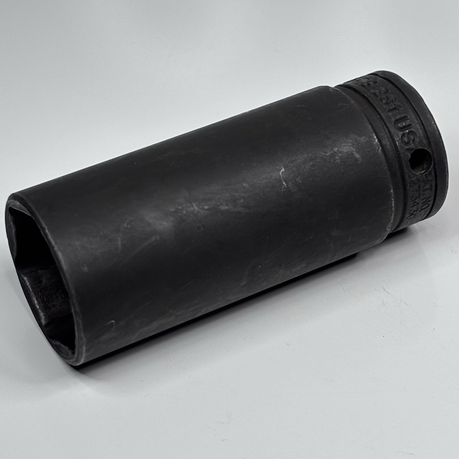 Snap On Tools GSFS281 3/8 Dr 6Pt SAE 7/8 Flank Dr Black Industrial Deep Socket