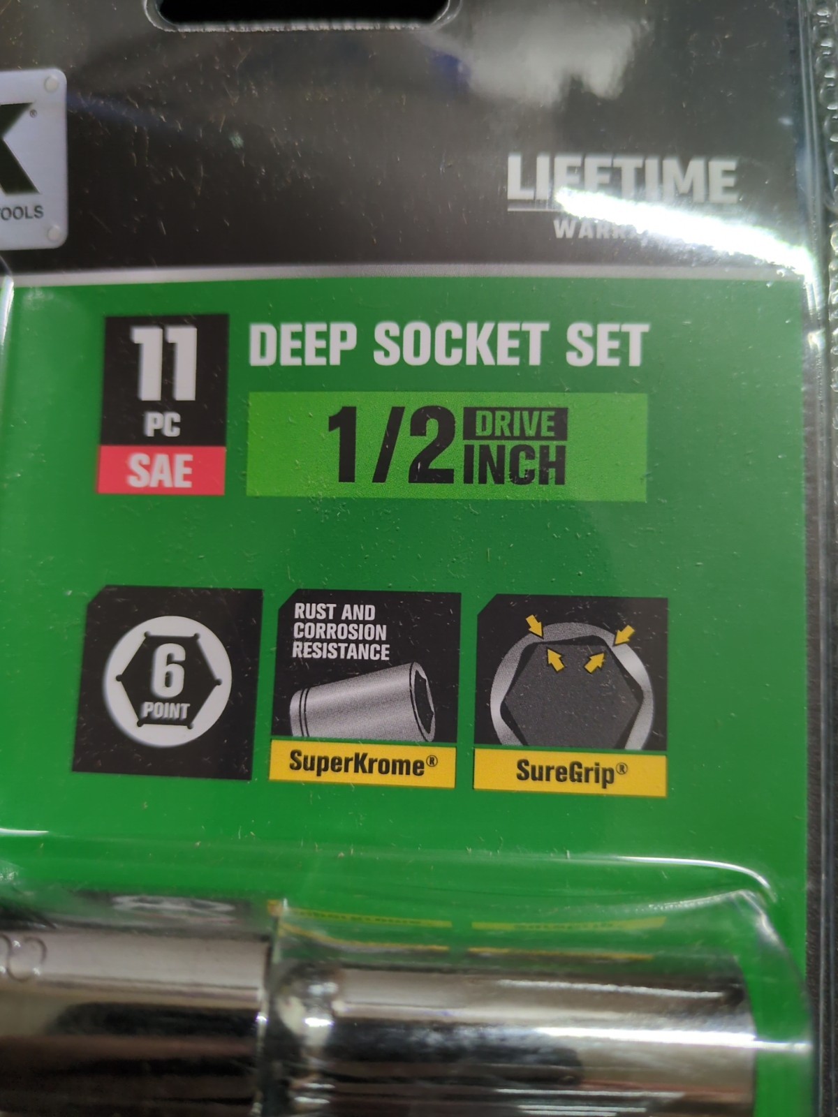 SK 1/2″ Drive 11 Piece SAE Deep Socket Set SK Professional LIFETIME WARRANTY
