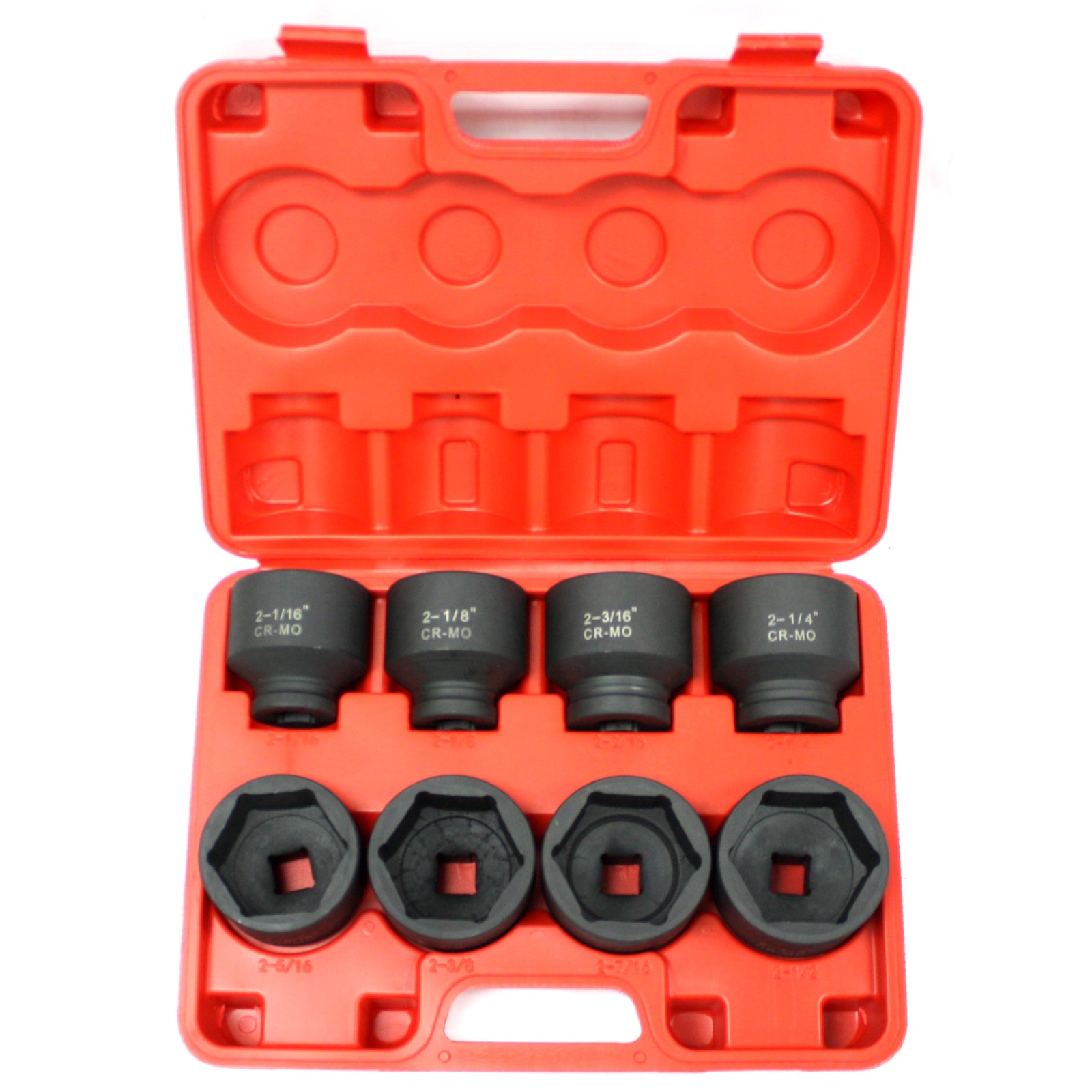 8pc SAE Jumbo Large 3/4″ Dr Shallow Impact Socket Set 6 Point 2-1/16″ to 2-1/2″