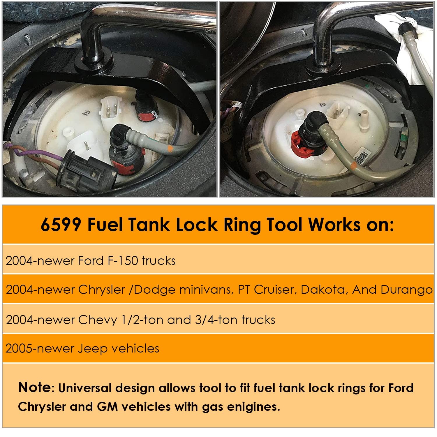 For Dodge Ram Nissan Fuel Tank Lock Ring Wrench Tool Pump Removal Installer 6599