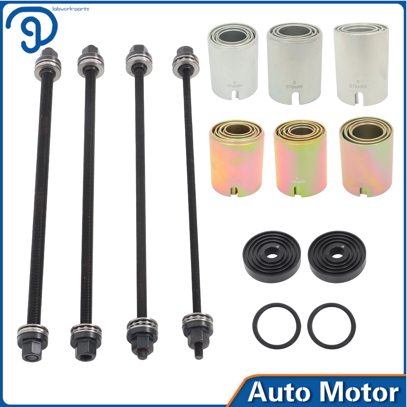 26Pcs Universal Press Pull Sleeve Kit Bearing Bushing Removal Installation Tool