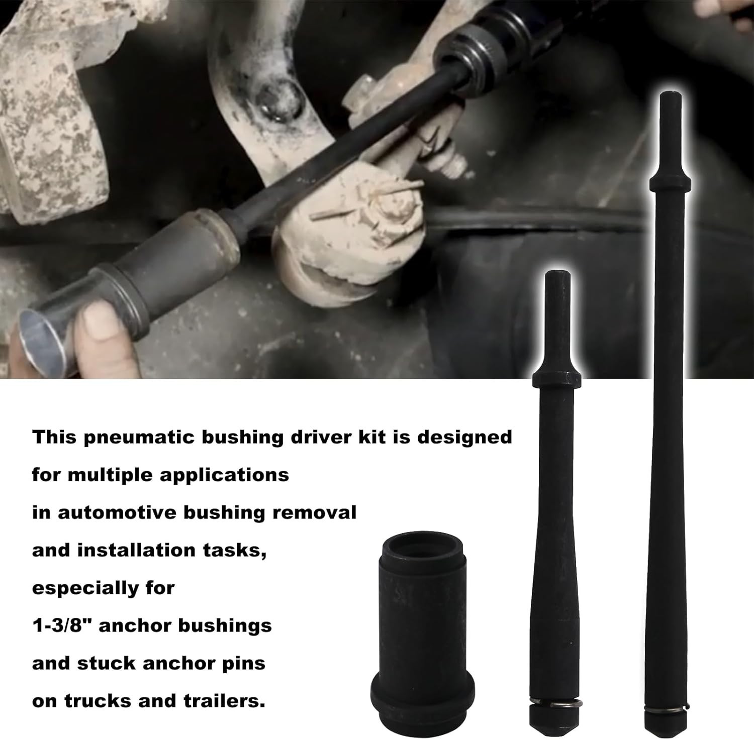 Anchor Pin Bushing Kit Long and Short Drivers Set with 1-3/8 Anchor bushings 11-
