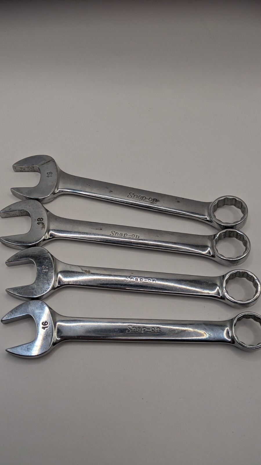 Snap On Combo Wrench Set 19mm,18,17,16