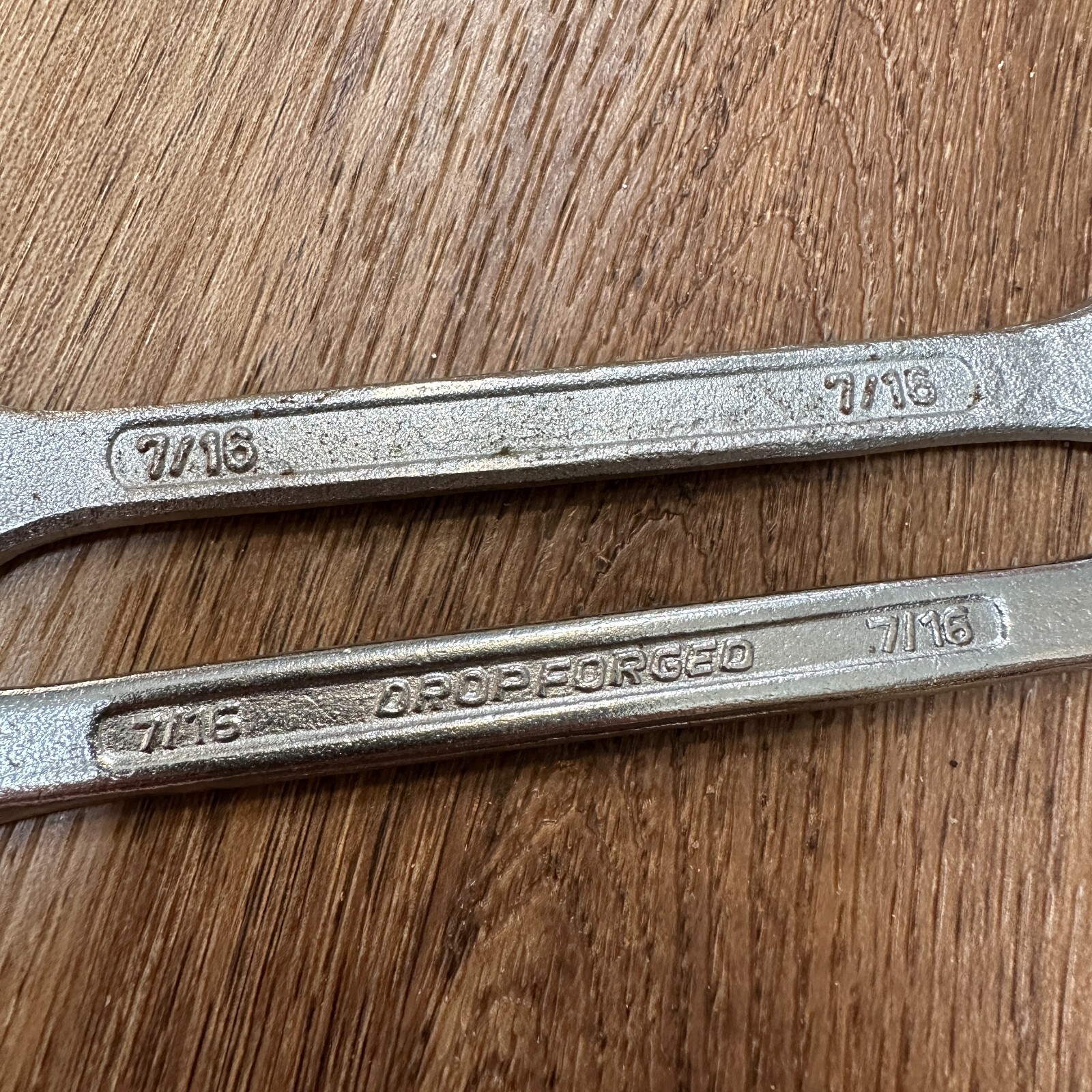 Lot of 2 Vintage Generic 7/16″ Combination Wrench 12 Point