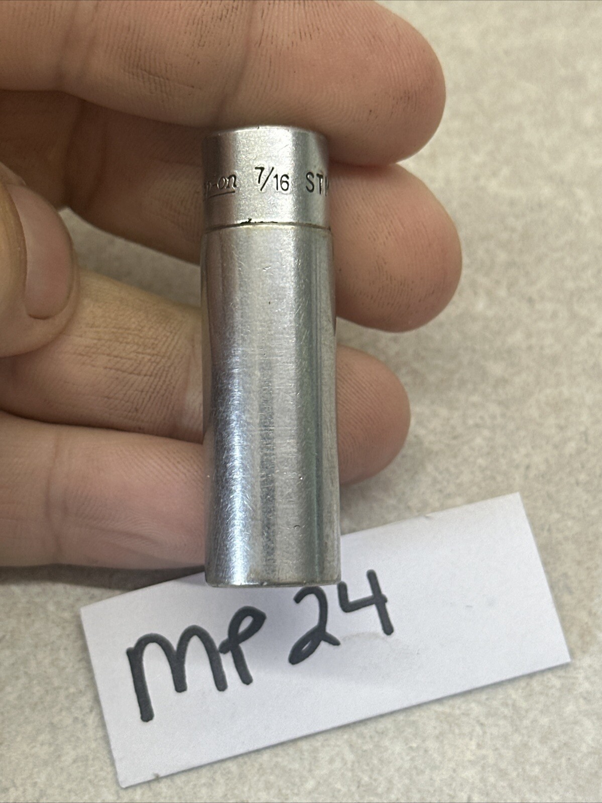 Snap-On Tools STM14 1/4″ Drive 7/16″ SAE 6 Point Deep Chrome Socket – USA