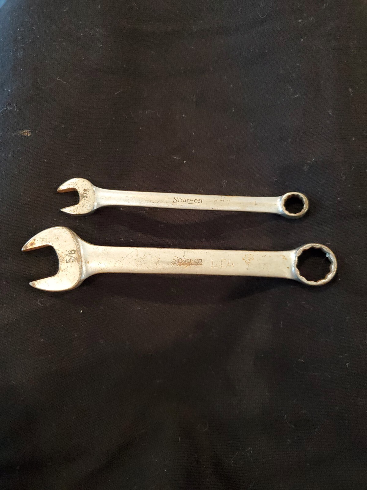 Snap on Wrench Set Of 2 OEX-200 5/8 & OEX-120 3/8 COMBINATION WRENCHES 12 POINT