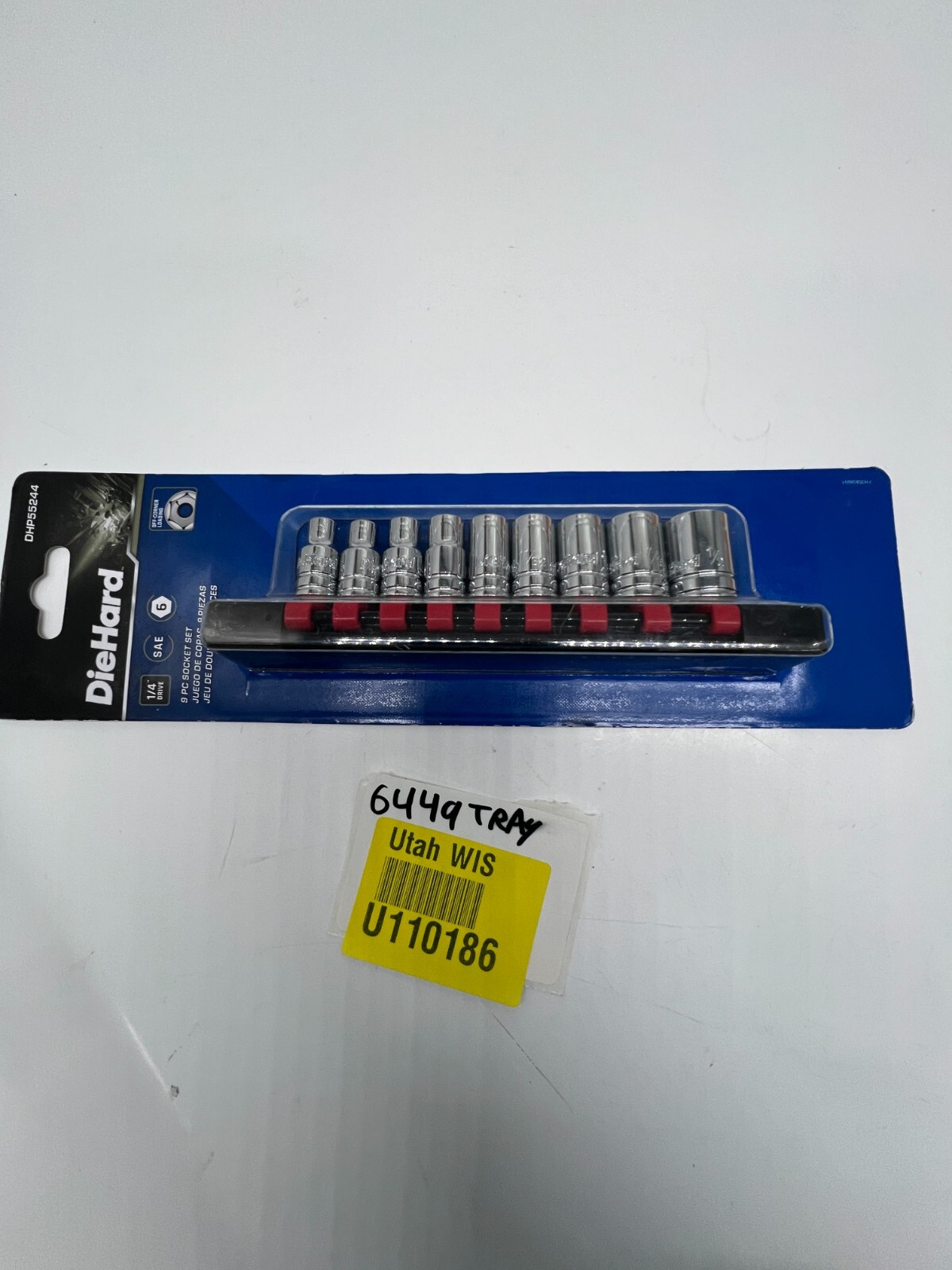 DieHard 9-Piece Socket DHP55244 SAE 1/4″ Drive 6-Point Off-Corner Loading