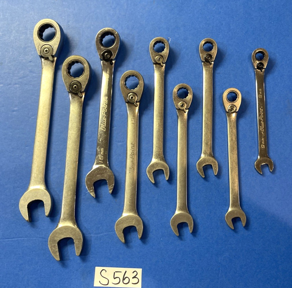 BLUE-POINT TOOLS 9 PIECE METRIC RATCHETING REVERSABLE WRENCHES 9MM – 19MM