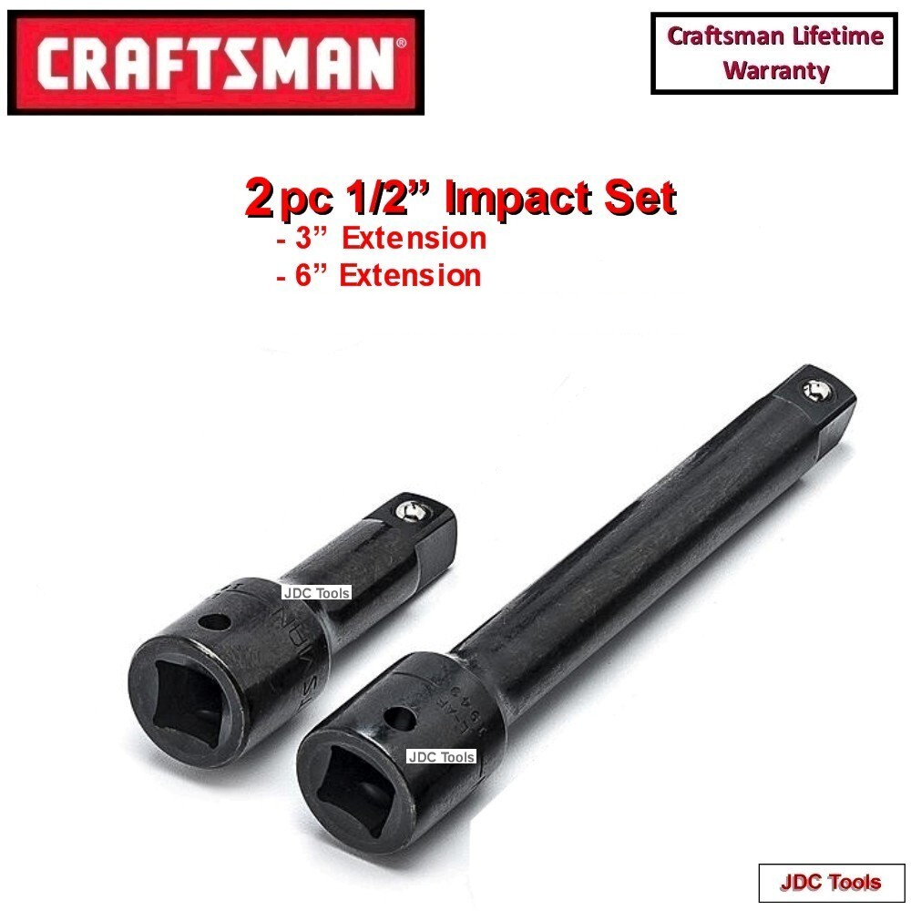 Craftsman 1/2″ Drive Impact 6 inch & 3 inch Extension