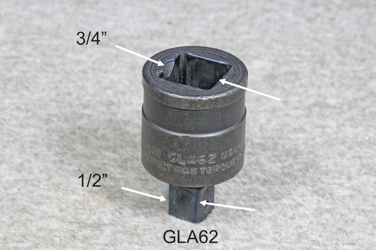 Snap on GLA124A & GLA62 1″ & 3/4″ Drive Non Impact Adapters