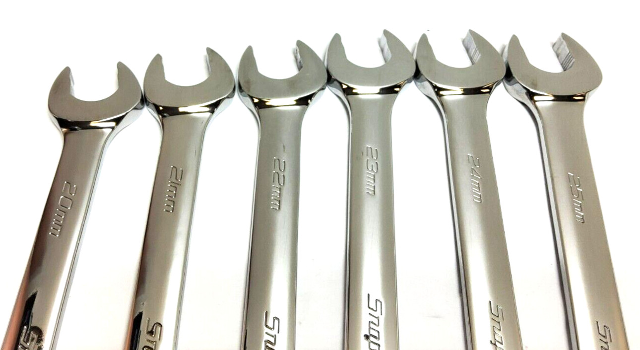 New Snap-on™ 20 thru 25 mm 12-pt box Flank drive Plus Combo Wrench Set SOEXM706