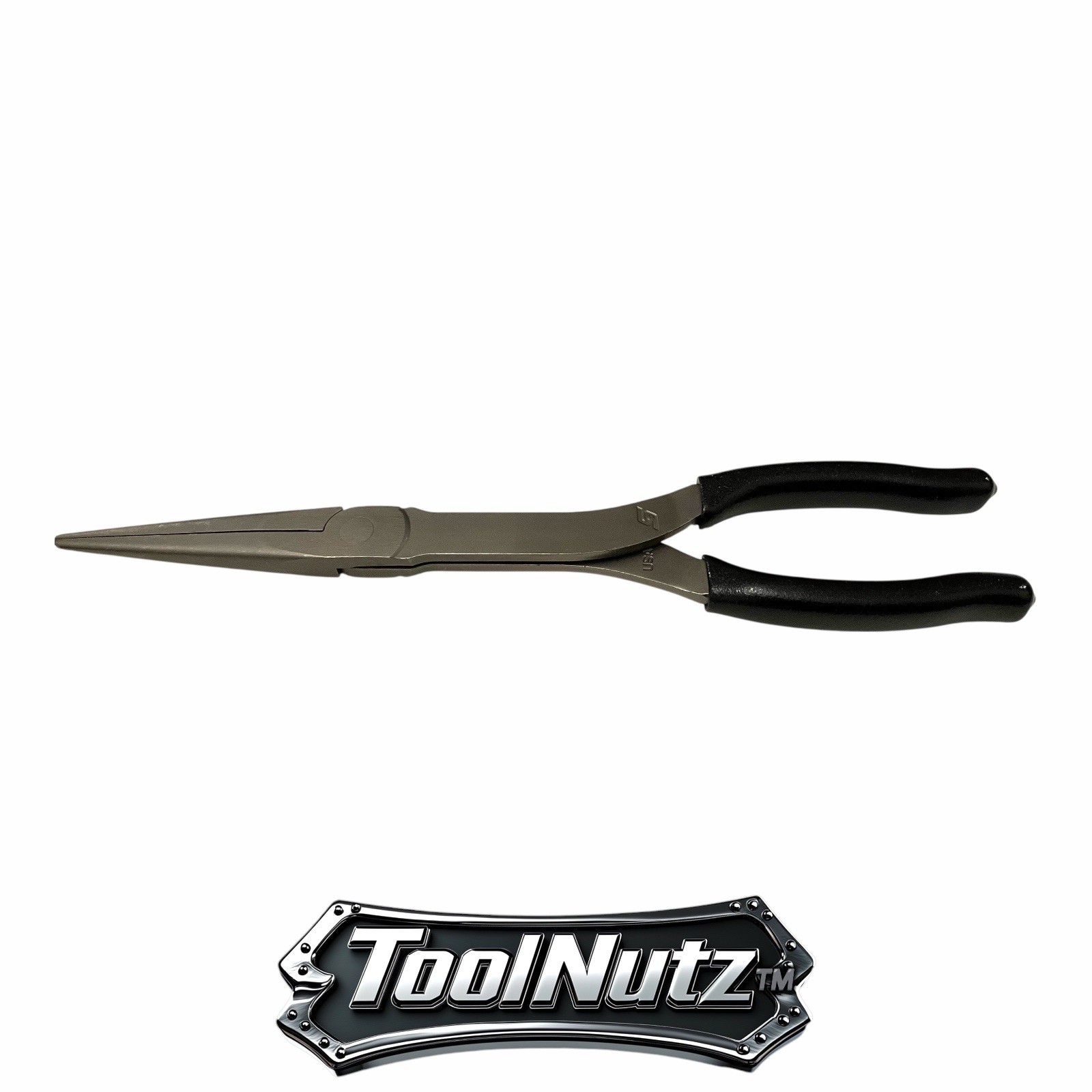Snap-on Tools NEW 911ACFBK 11″in. BLACK Soft Grip Rounded Jaw Needle Nose Pliers