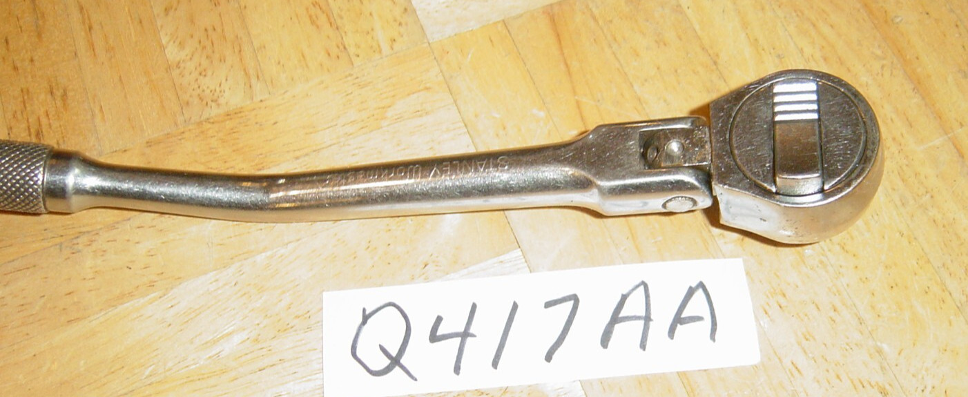 STANLEY TOOLS VINTAGE 3/8 DR. 10-1/2 INCH LONG FLEX BENT-HANDLE RATCHET 86-201S
