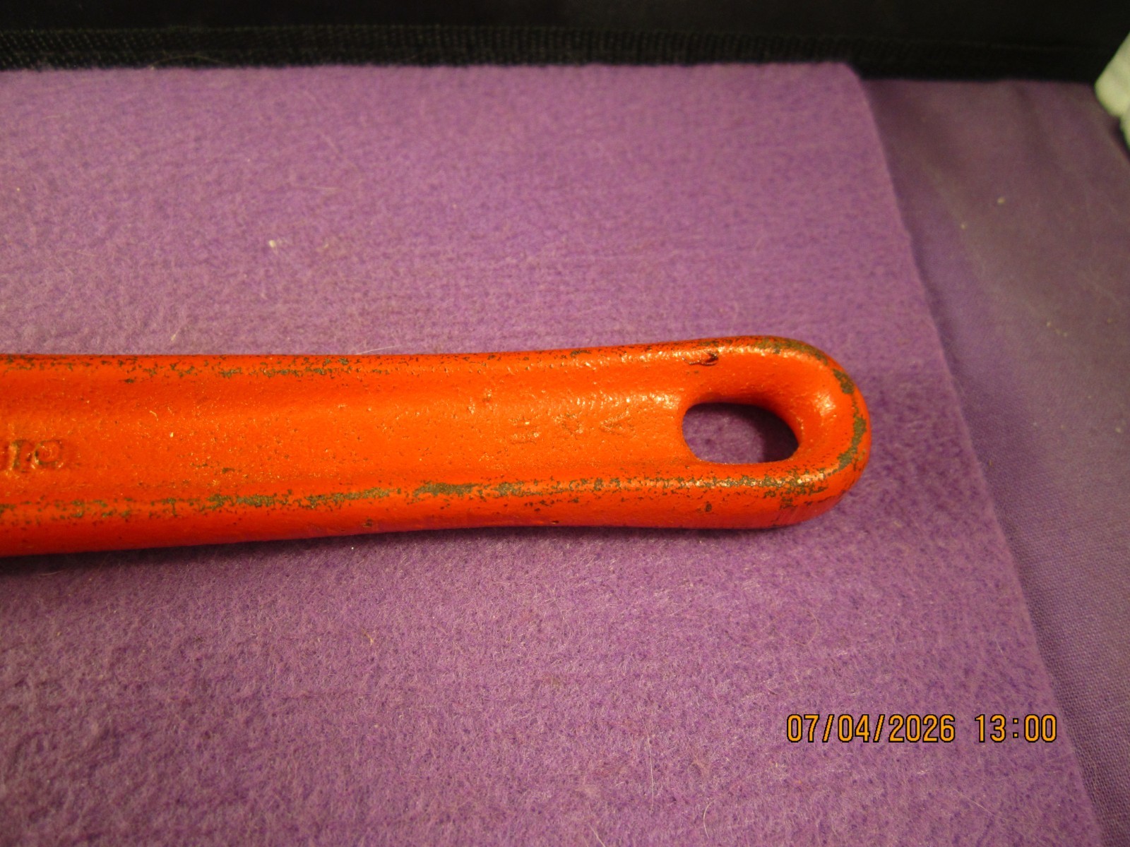 Ridgid Model E-110 Offset Hex Smooth Jaw Pipe Wrench, 10 3/4 Long 2 1/2 Jaw USA