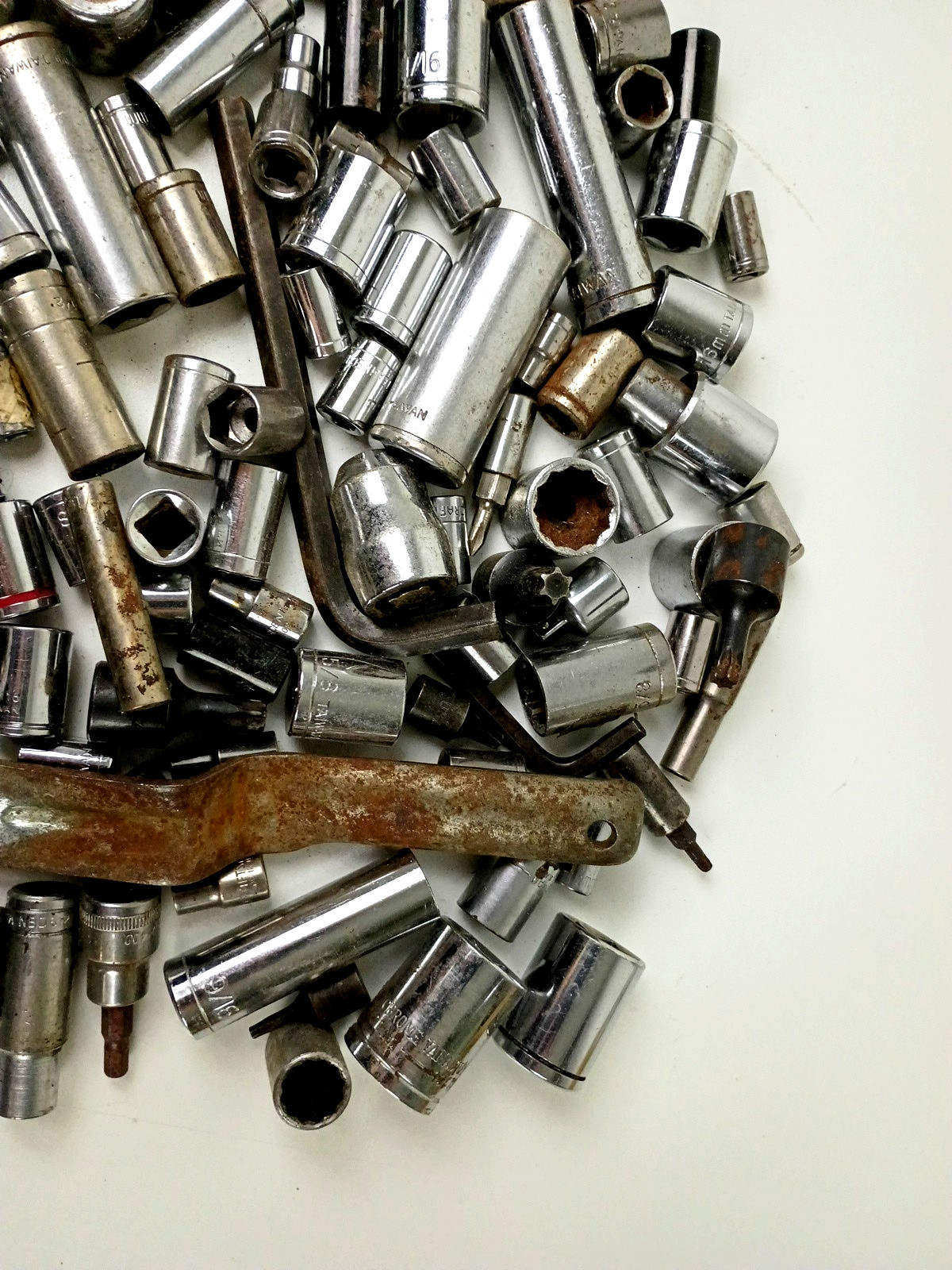 Bulk Tool Lot Misc. Sockets Hex Keys Chisel Over 11 Pounds