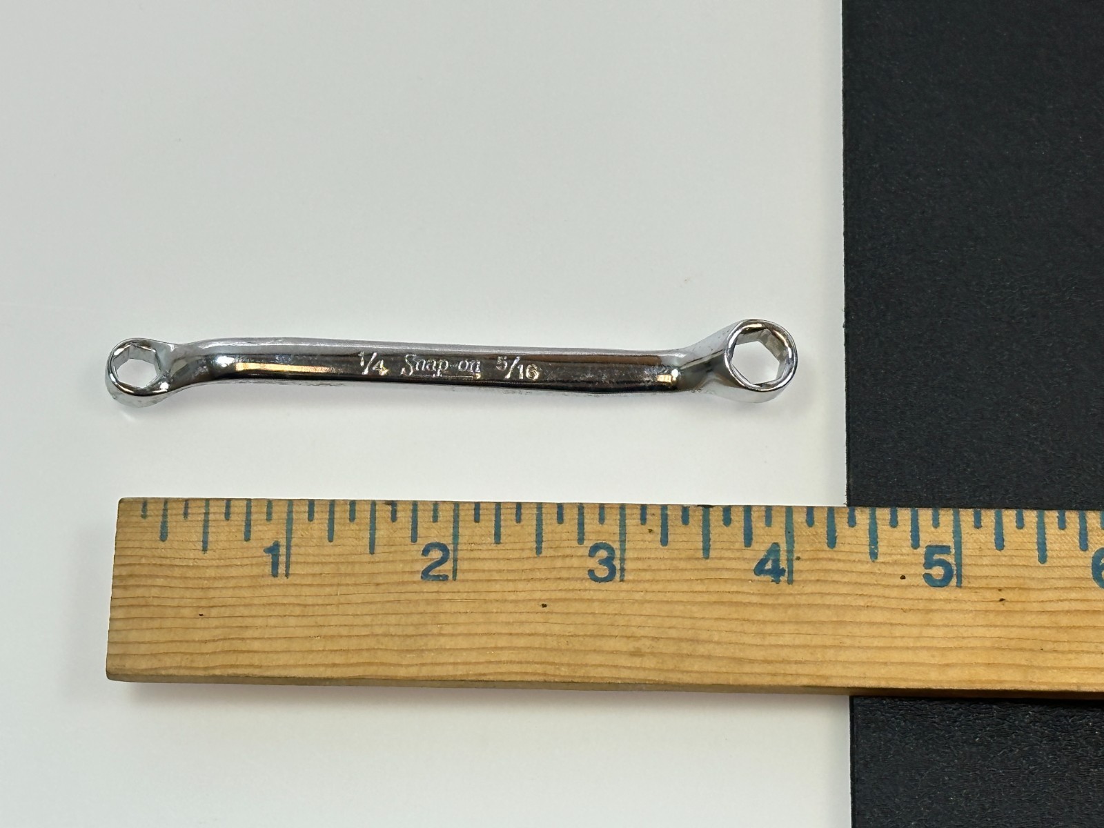 🇺🇸 Snap On Tools USA XS810S SAE 1/4″ x 5/16″ Chrome Offset Box Wrench, 6 POINT