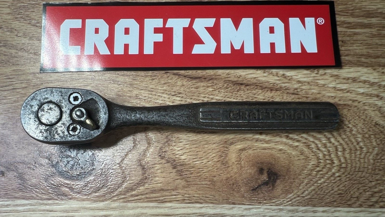 Vintage Craftsman 1/4″ Drive =V= Series Ratchet 5″ Long Forged Made in USA