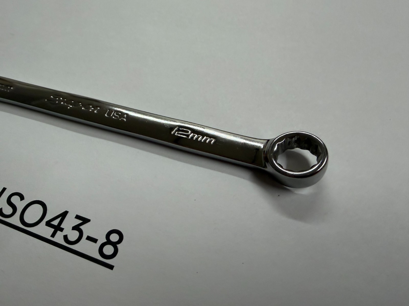 Snap-on Tools USA NEW 12mm Metric Chrome Flank Drive Plus Combo Wrench SOEXM12