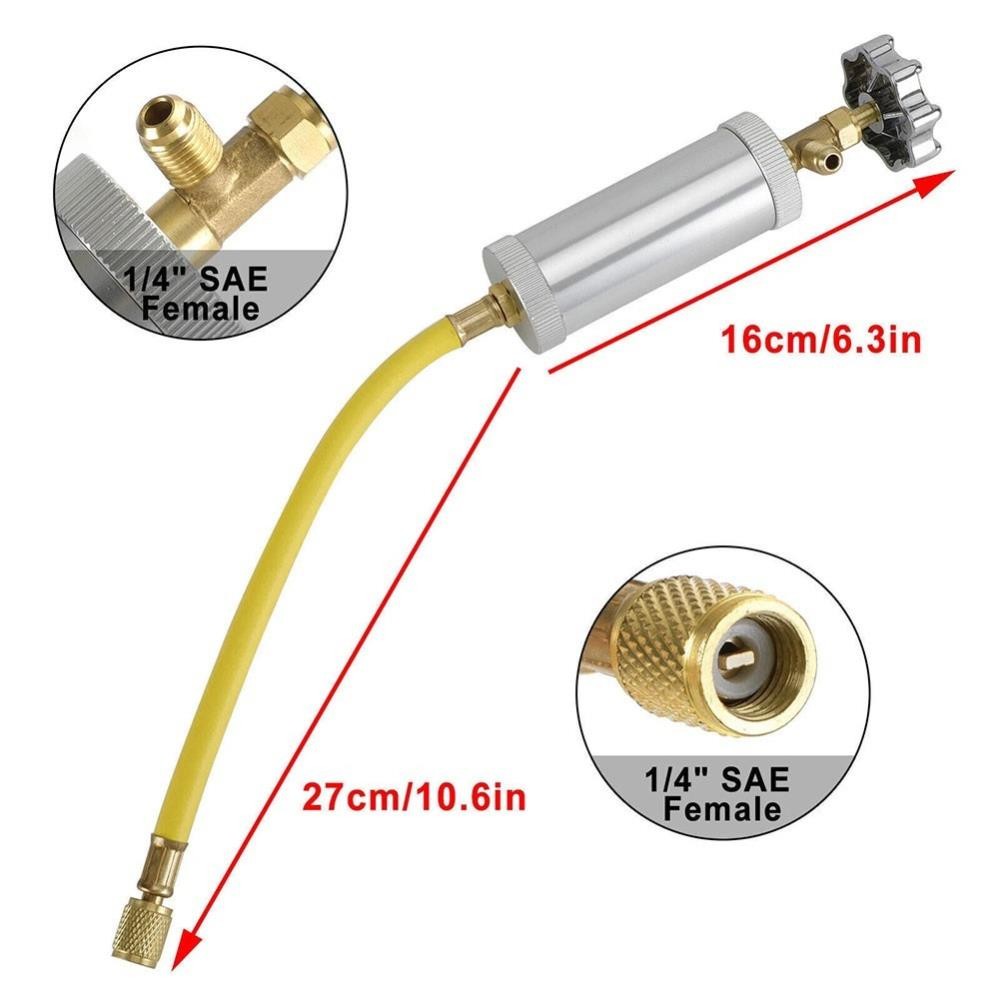 OIL And Dye Injector For Vehicle AC Systems With R134A R12 Compatibility New @