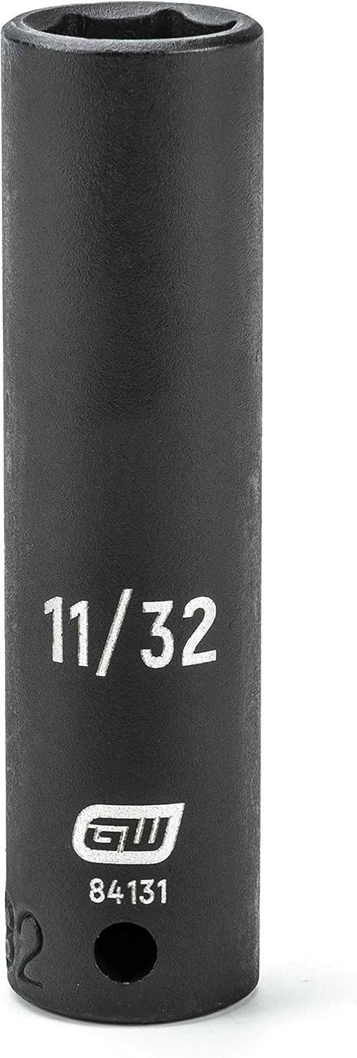 GEARWRENCH 1/4″ Drive 6 Point Deep Impact SAE Socket 11/32″ – 84131 11/32 in