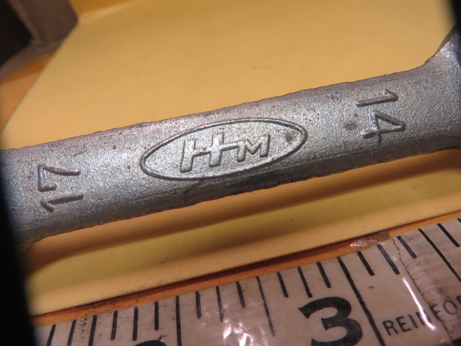 HONDA MOTORS STUBBY DUAL SIZE open end WRENCH 17mm-14mm Riken Kaki Kōgyō (RK)
