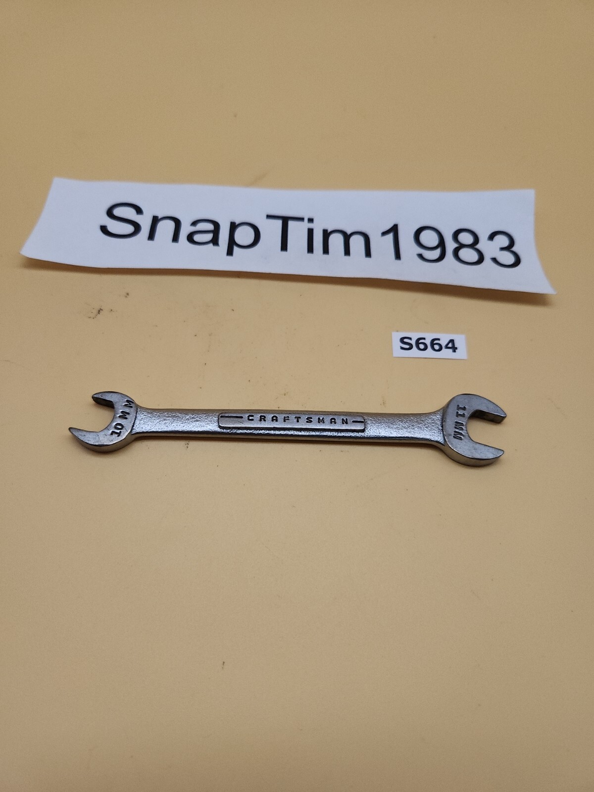 Craftsman Tools Open End Wrench Chrome Plated Alloy Steel 10mm x 11 mm