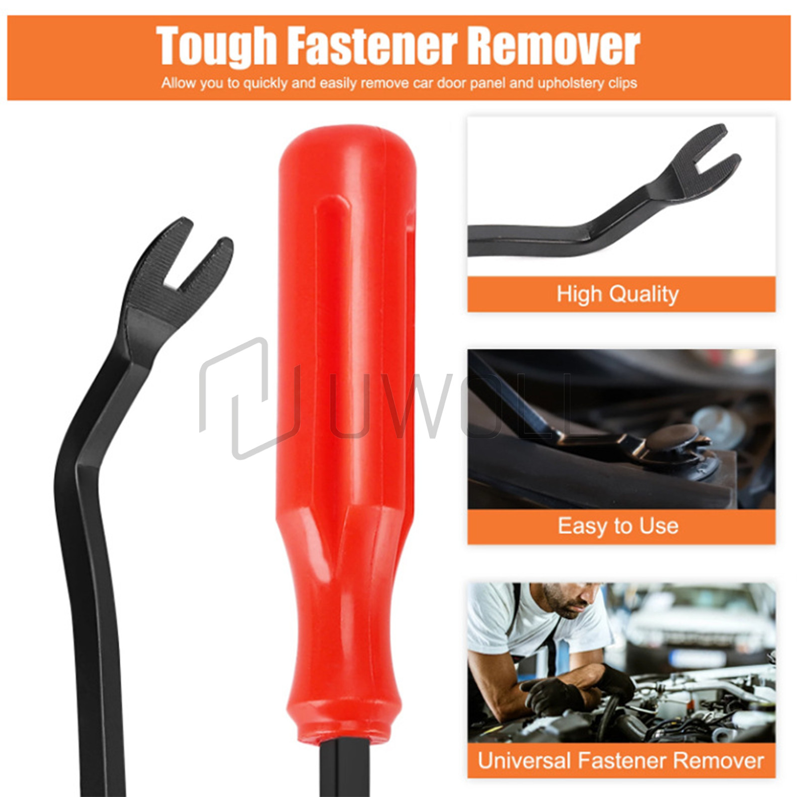 100 Pcs Car Retainer Auto Fasteners Push Trim Plastic Clips Pin Rivet Bumper Kit