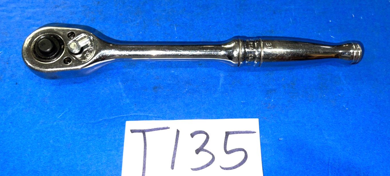 SNAP-ON TOOLS 3/8 DRIVE QUICK RELEASE CHROME RATCHET F713 SHIPS FREE IN THE US