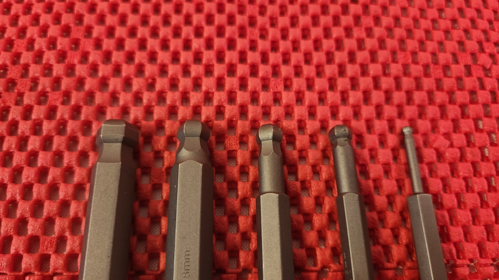5 CRAFTSMAN METRIC LONG BALL END HEX BITS ON 3/8″ DRIVE SOCKETS
