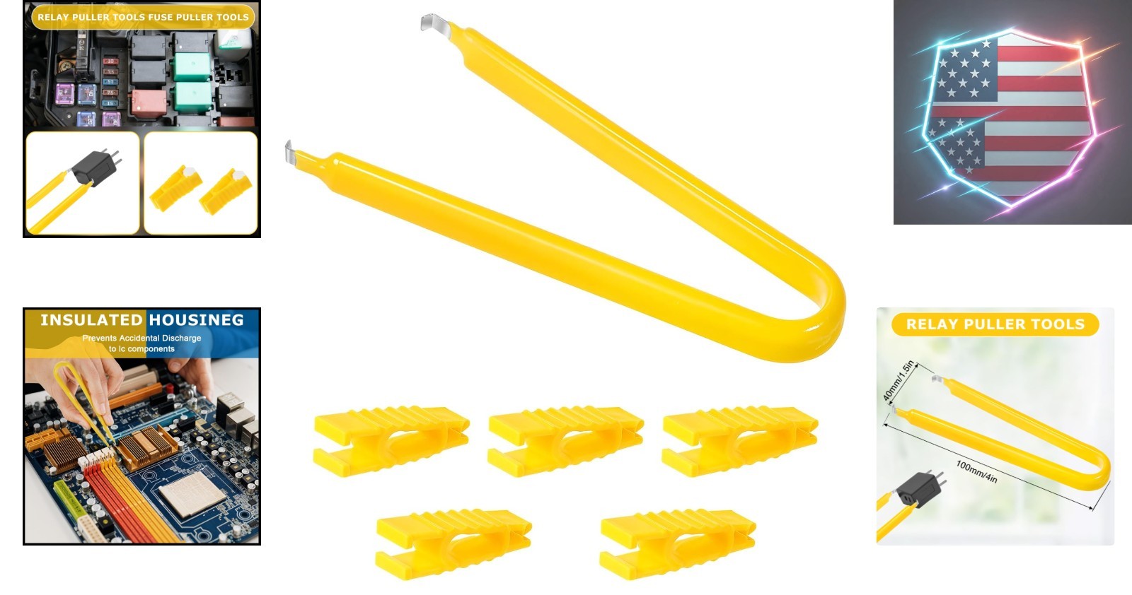 6 Pcs Automobile Fuse Puller Pliers Set Car Fuse Remover Set Fuse Puller Tool…