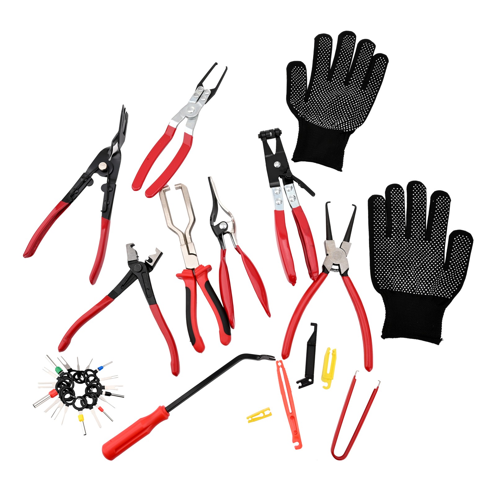 15 IN 1 Fuel Line Disconnect Plier Hose Clamp Pliers and RELAY & FUSE PULLER SET