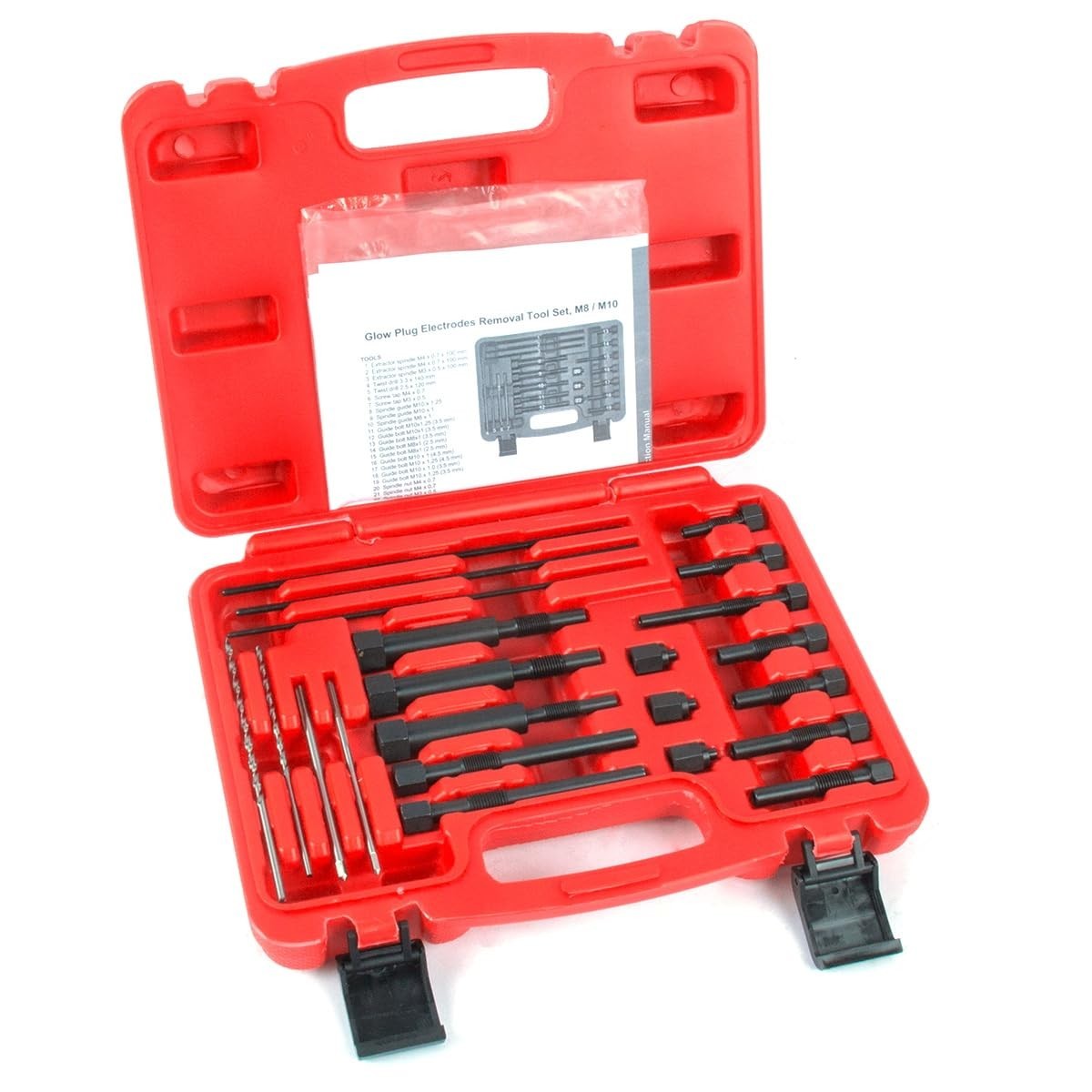22PCS Glow Plug Removal Tool Kit – High Hardness M8 & M10 Extraction Tools, Easy