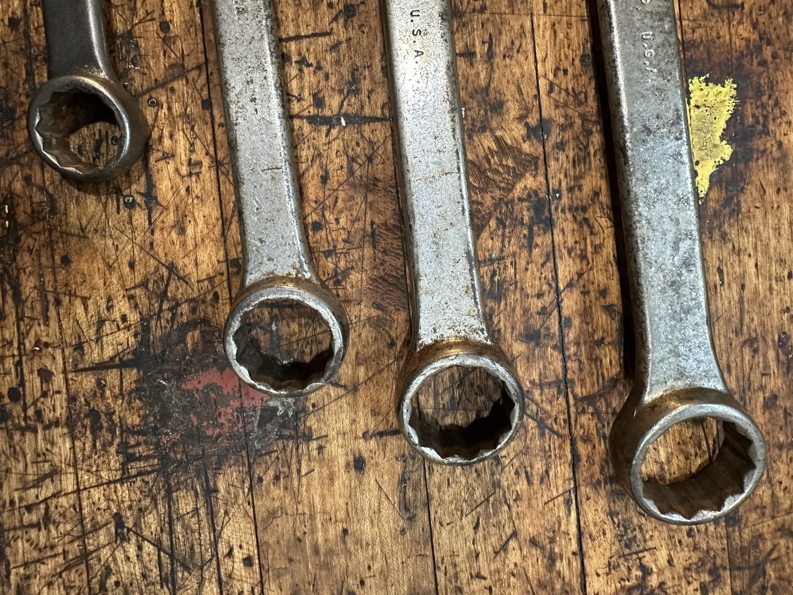 PENENS CORP (4) COMBINATION WRENCH SET VINTAGE SAE STANDARD 12 POINT USA MADE