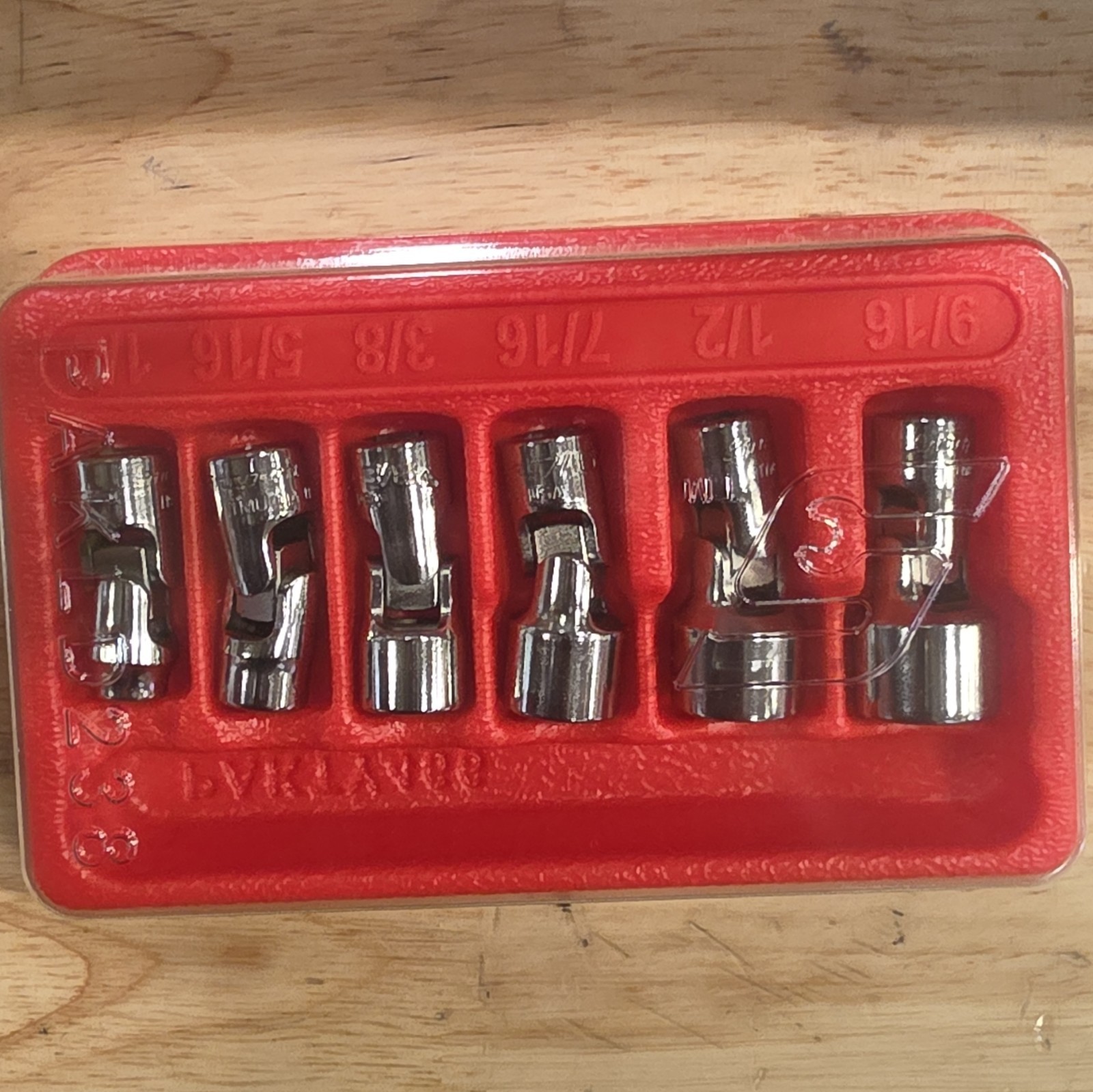 Snap-on 6 PC SAE Shallow Universal Socket Set. 1/4-9/16″.