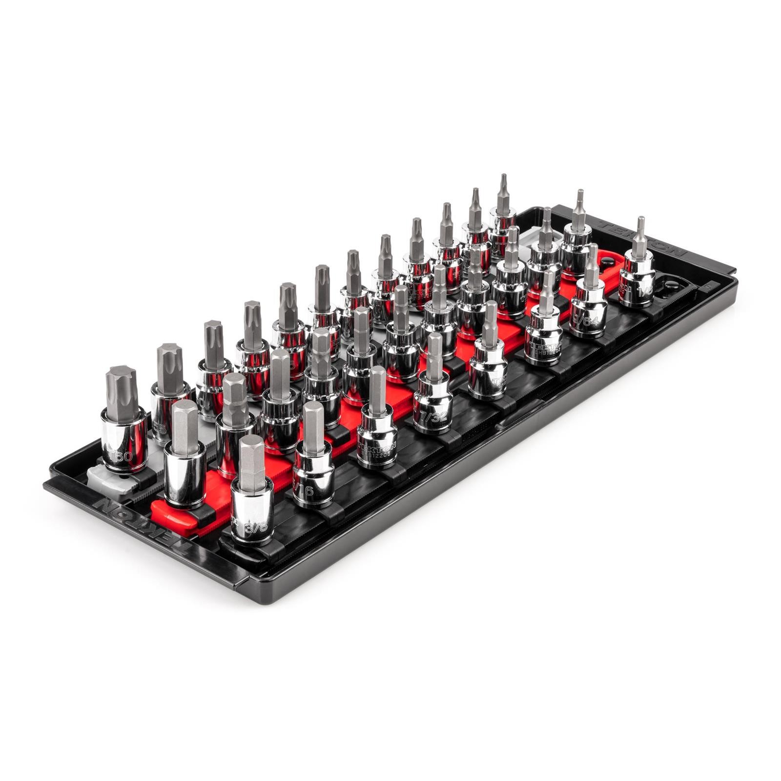 Tekton SHB91203 3/8″ Drive Hex and Torx Bit Socket Set, 31-Piece