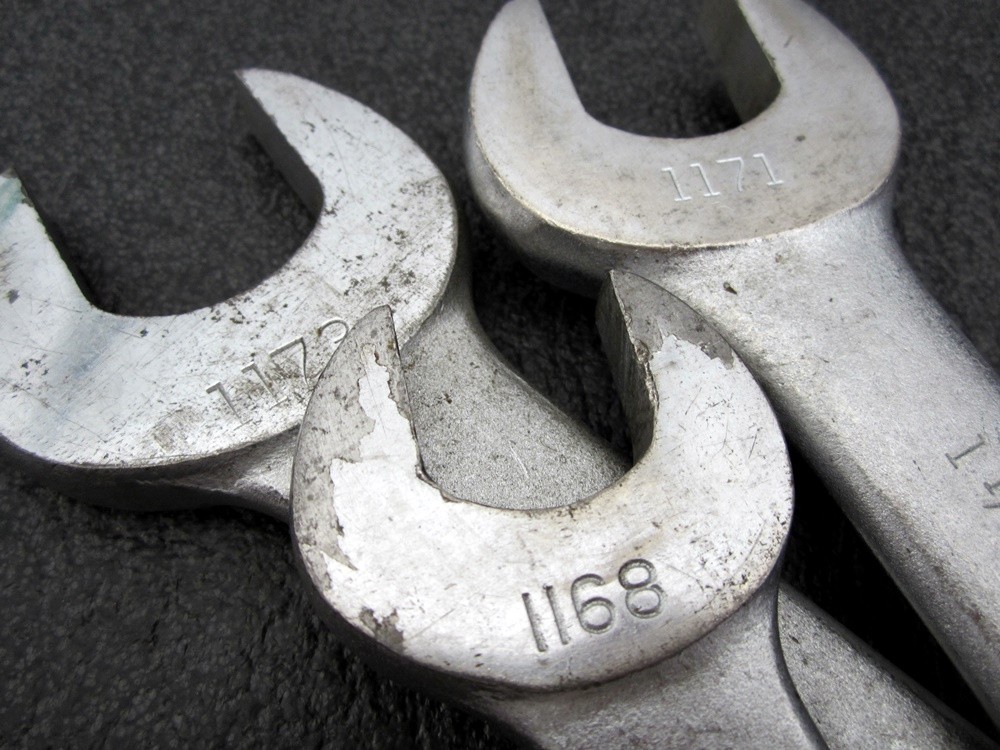 Vintage Billings 15/16″ 1-1/16″ 1-1/4″ Combination Wrenches 1168 1171 1173 USA