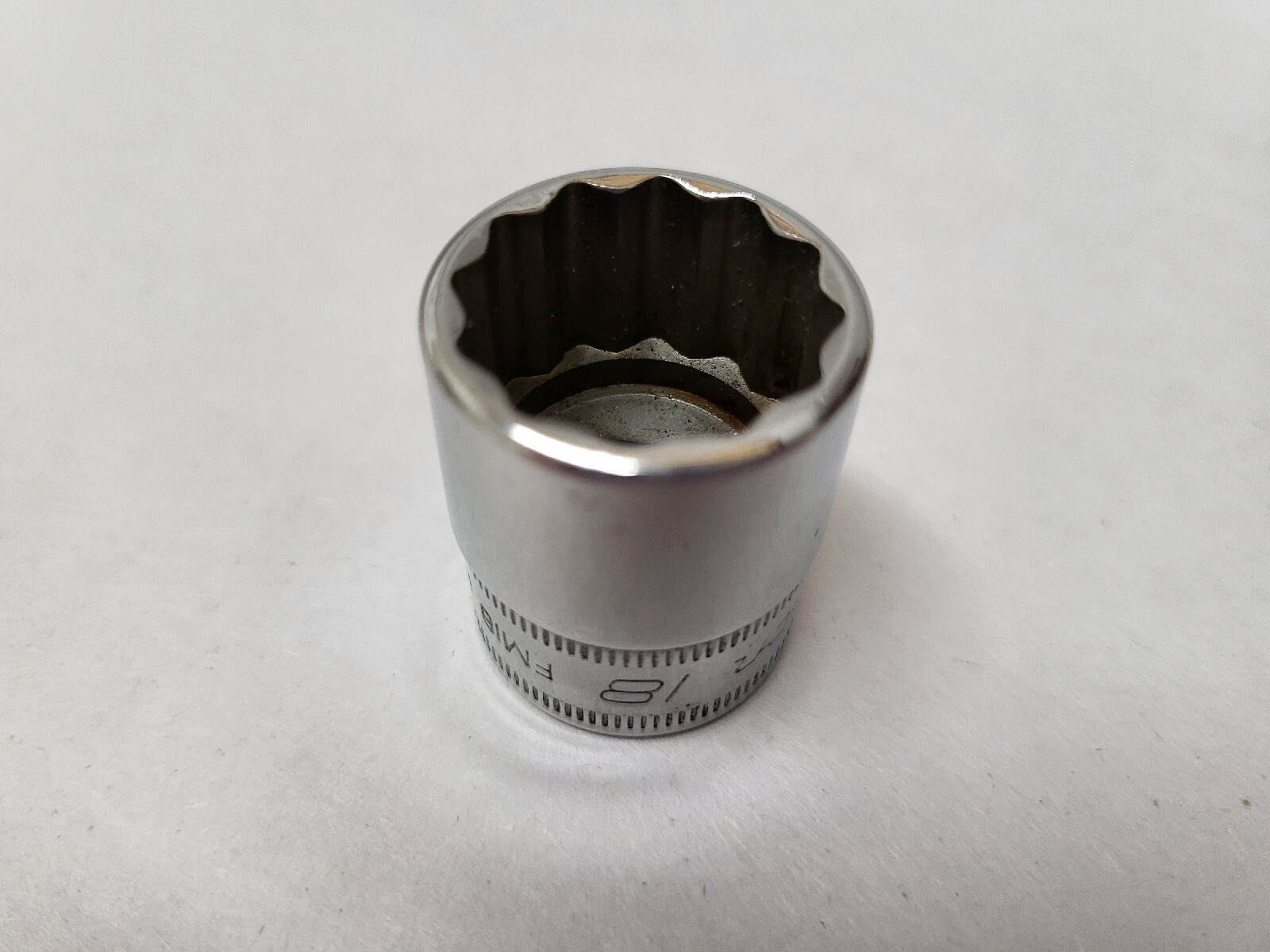 18mm NOS 12 point Snap-On 3/8″ Drive Shallow Chrome Socket 18 MM FM18 Lot of 5