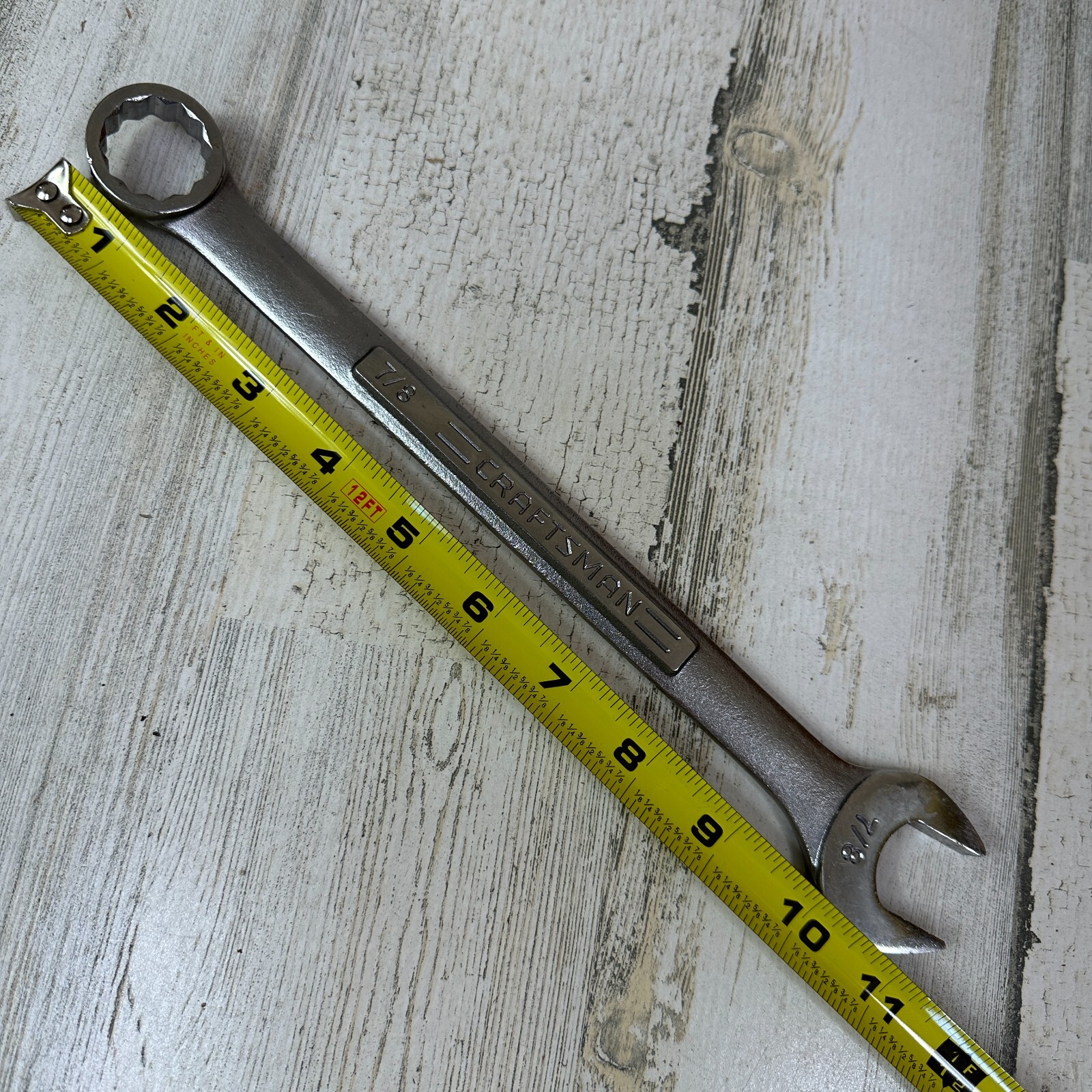 USA Made = CRAFTSMAN = 7/8″ Combination Wrench Standard SAE INCH 44703 12 PT