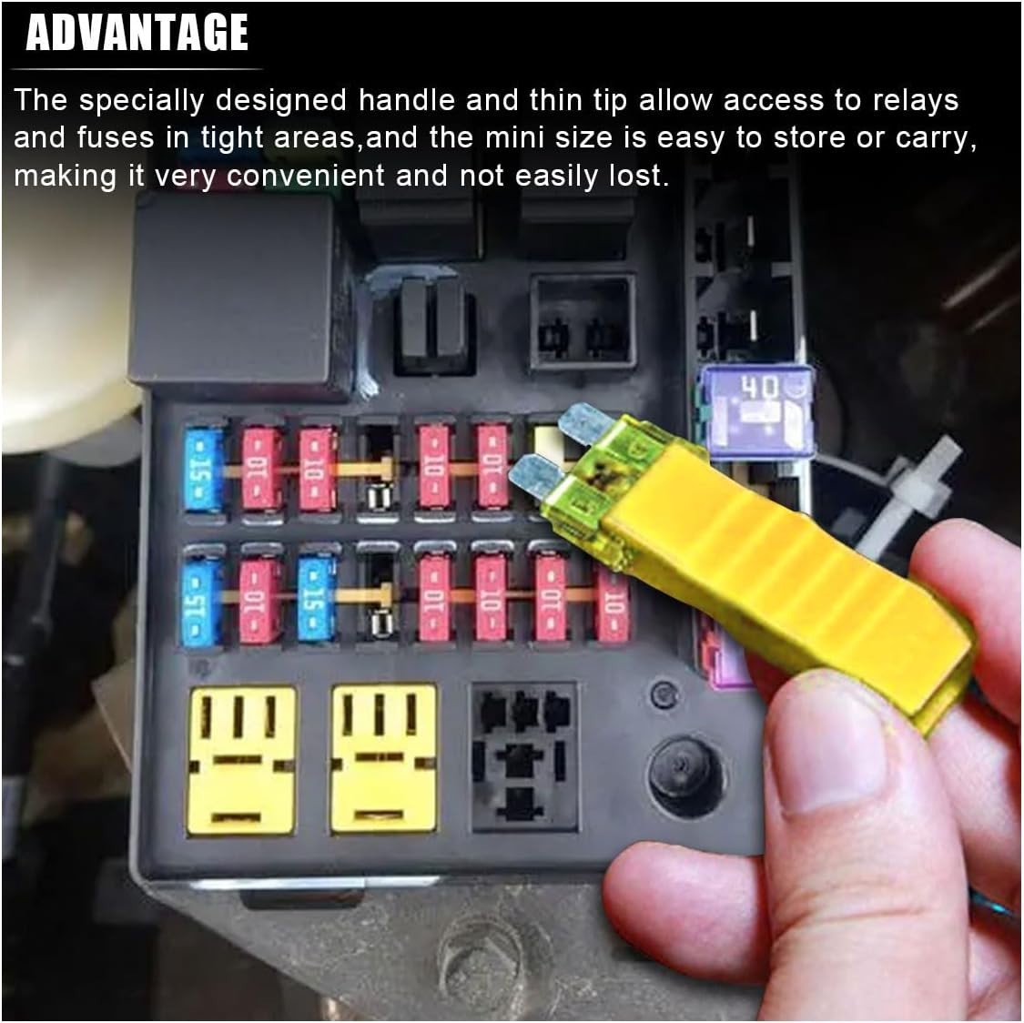 Fuse Puller Tool, Extraction Tool, Plastic Fuses Remover, Maintenance Accesso,