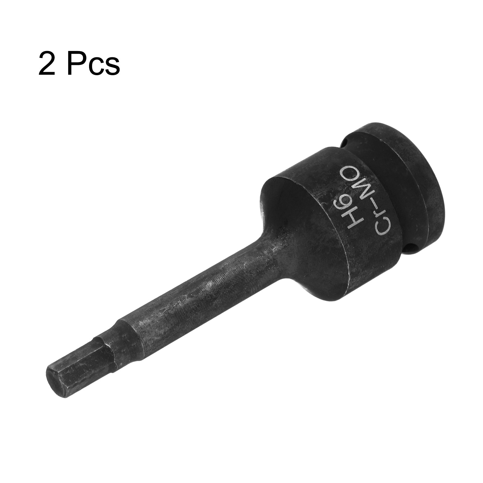2pcs H6 (6mm) Hex Impact Bit Socket 1/2″ Drive Hex Screwdriver Socket Adapter