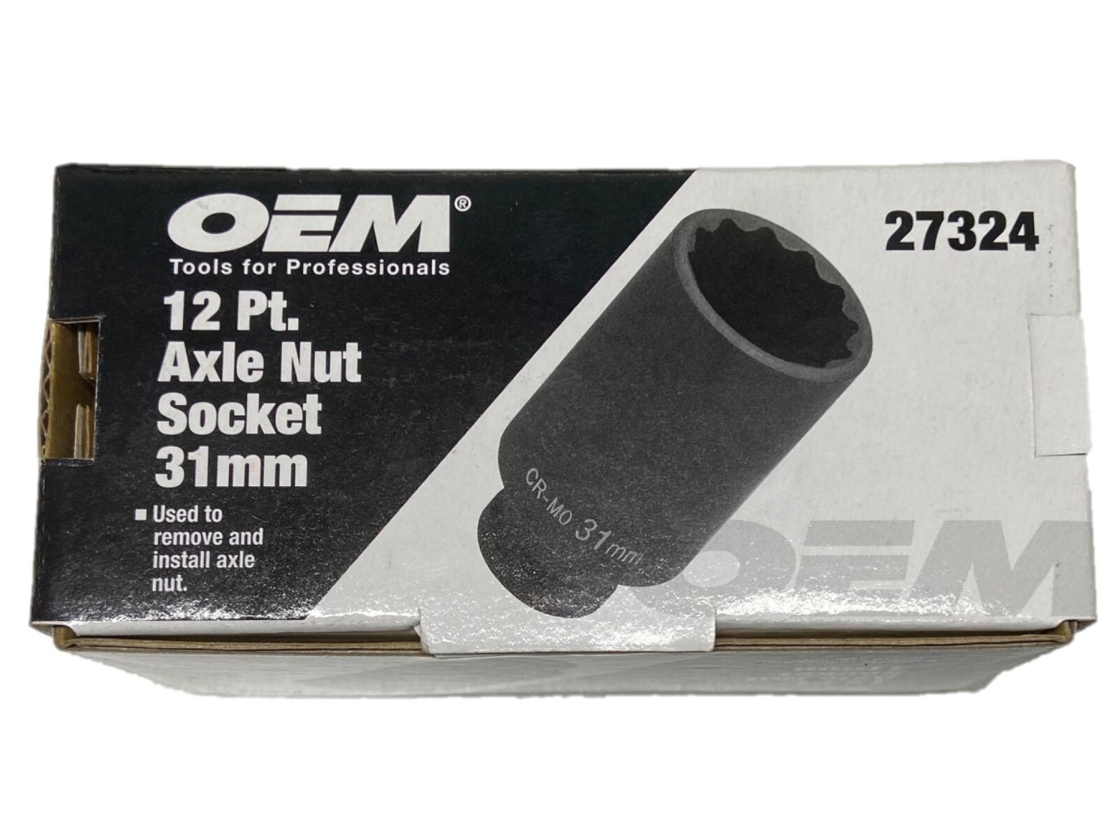 SOCKET AXLE (3pc SET) 1/2″dr 12pt Drive Deep Spindle Nut 29mm, 31mm, 36mm