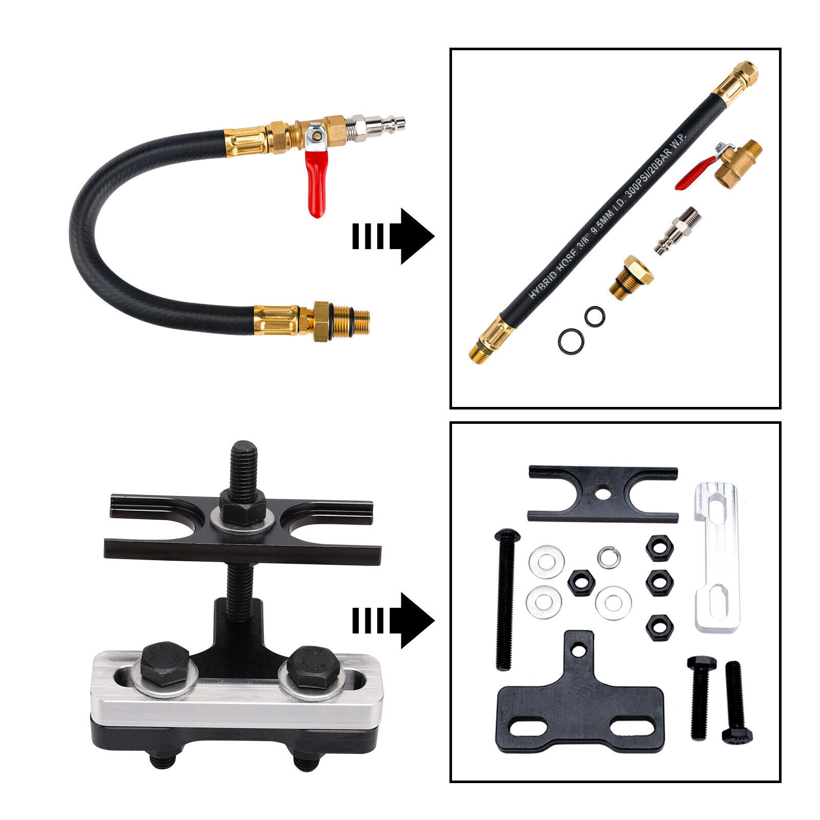 LS LS1 Engine Valve Spring Compressor+ Air Valve Holding Hose Tool For GM Chevy
