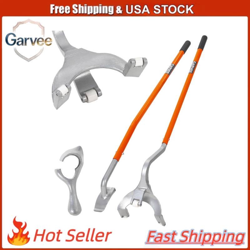 22.5″-24.5″ Tire Mount Demount Tool Kit – Heavy Duty Manual Set with Bead Keeper
