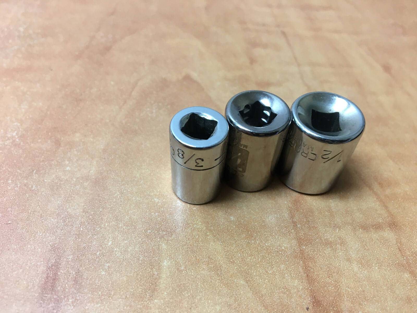 Craftsman USA 1/4″ Drive 3pc Socket Set 3/8″ to 1/2″ SAE Shallow 6pt