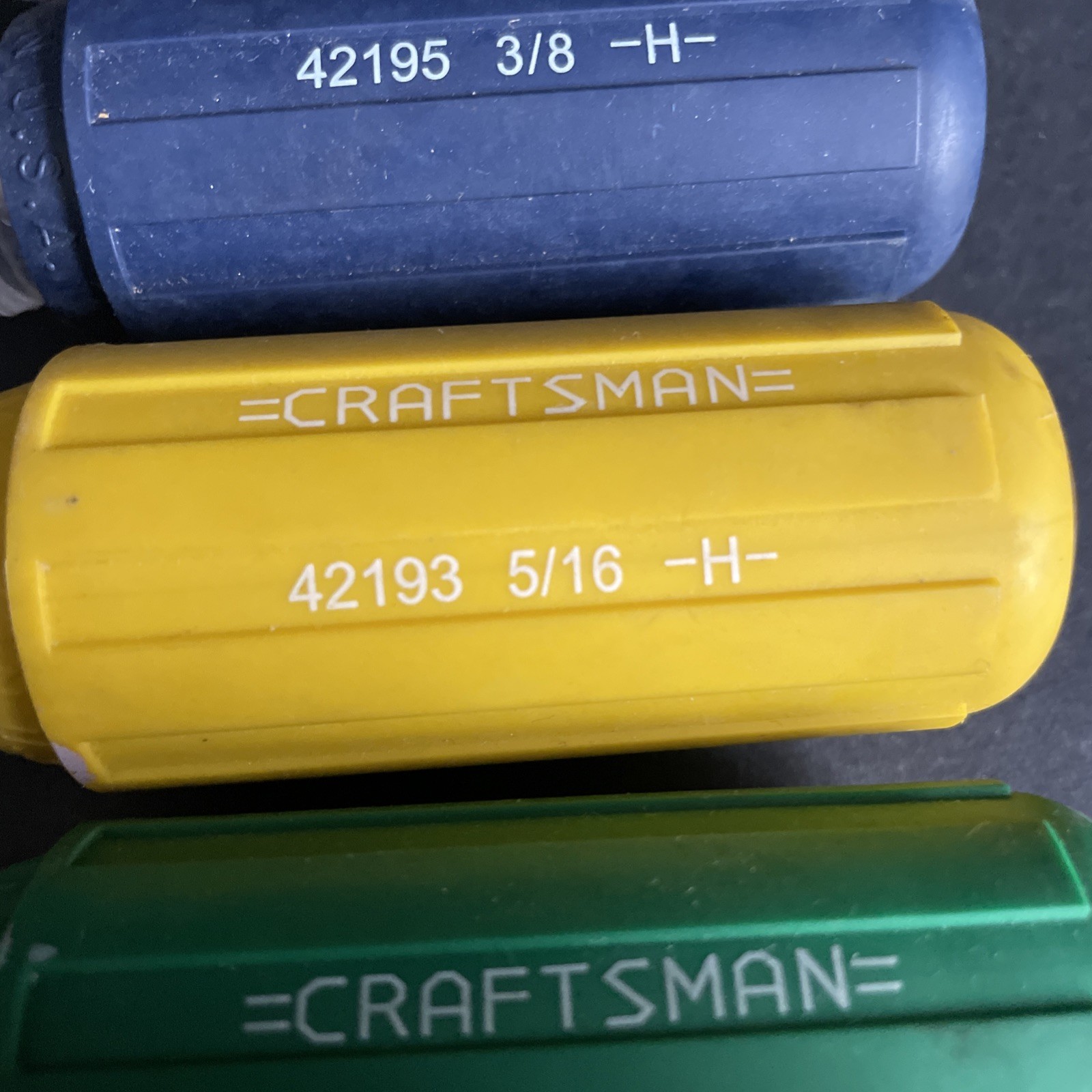 Vintage Craftsman 7pc SAE Nut Driver Set 42190 Cushion Grip USA Pls See Pics