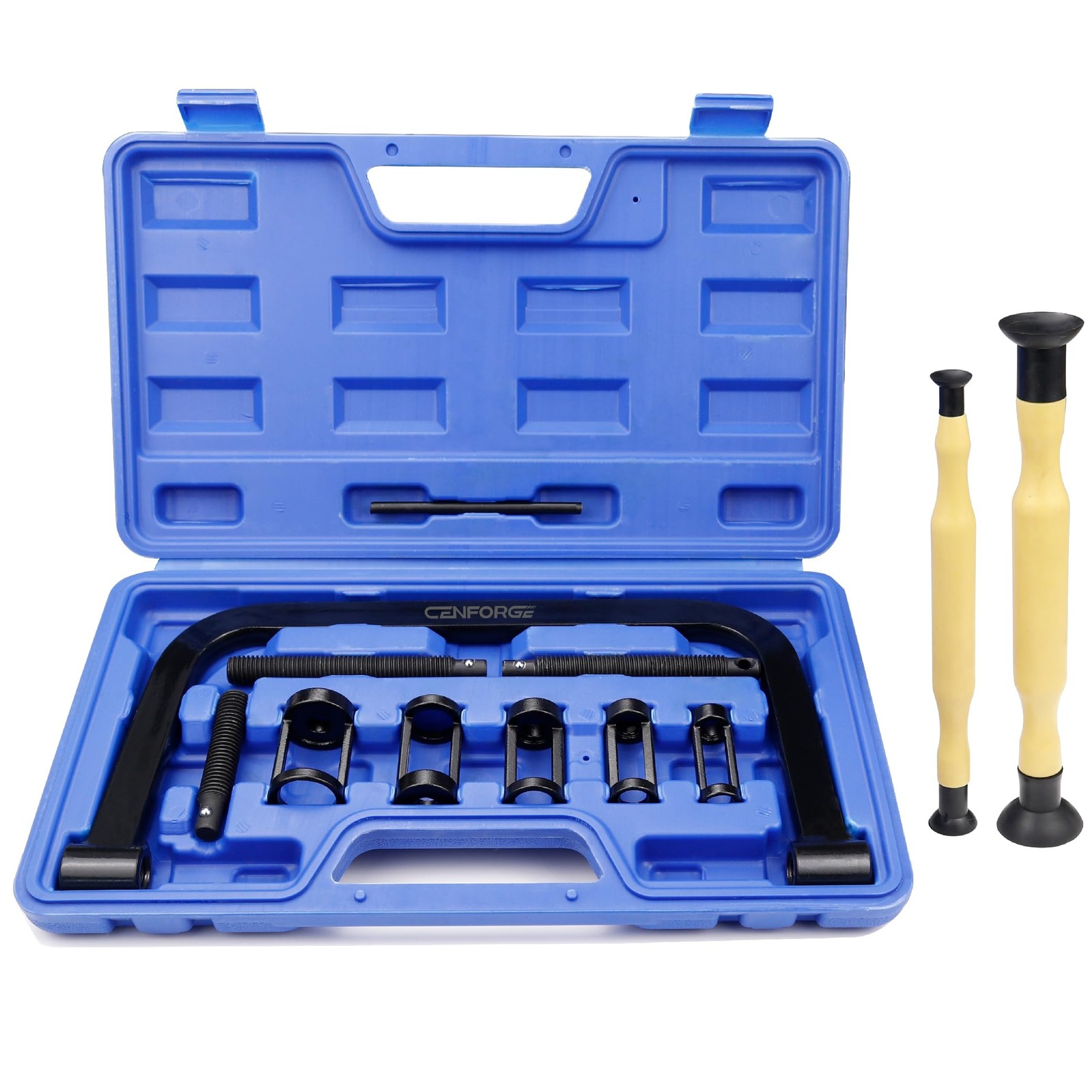 Valve Spring Compressor – 10 Pc Removal Tool Kit, Valve Lappers for Car, ATV