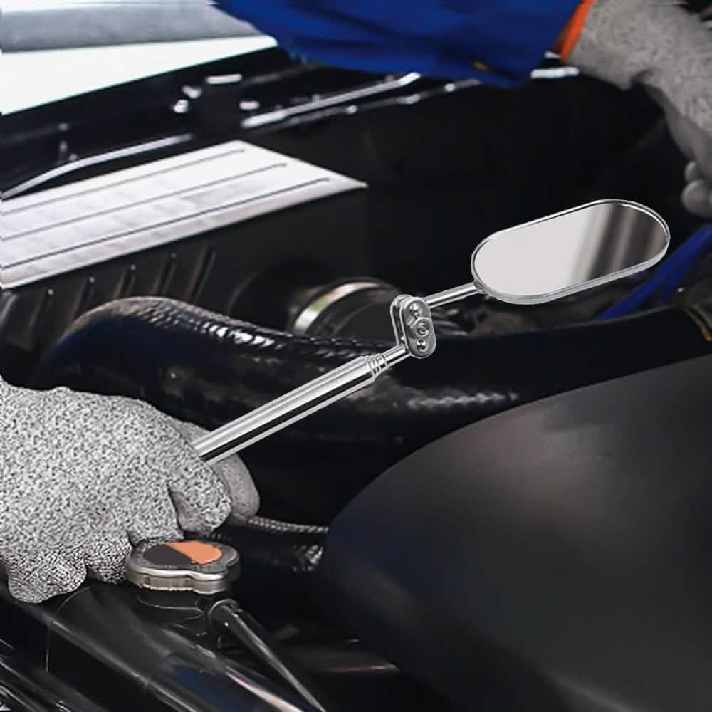 4PC – Telescopic Extending Inspection Mirror Oval Mechanics Tool Kit