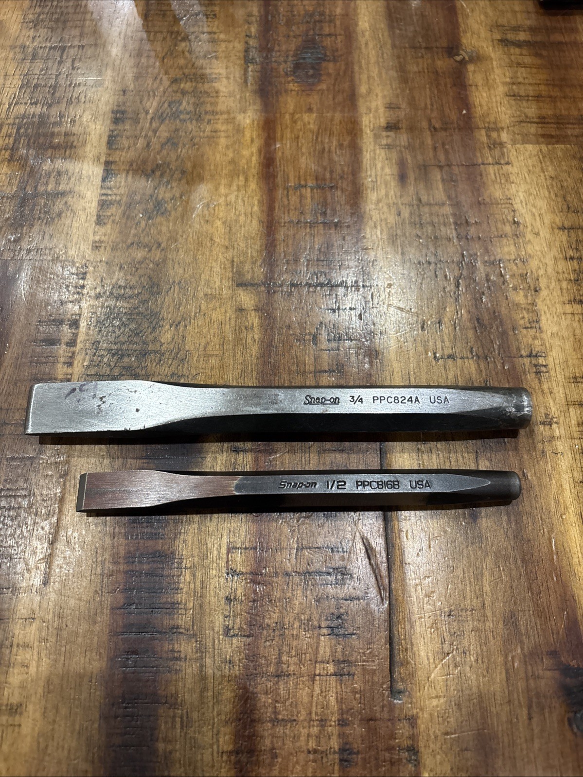 Snap-On Tools 2 Piece Chisels: PPC816B 1/2” And PPCC824A 3/4” USA