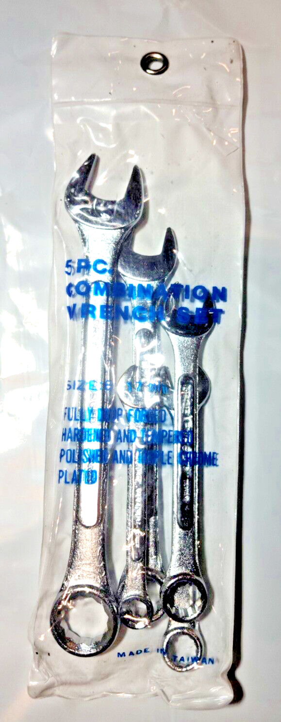 5Pcs. Metric Combination Wrench Set 8MM – 17MM With Pouch Free Shipping