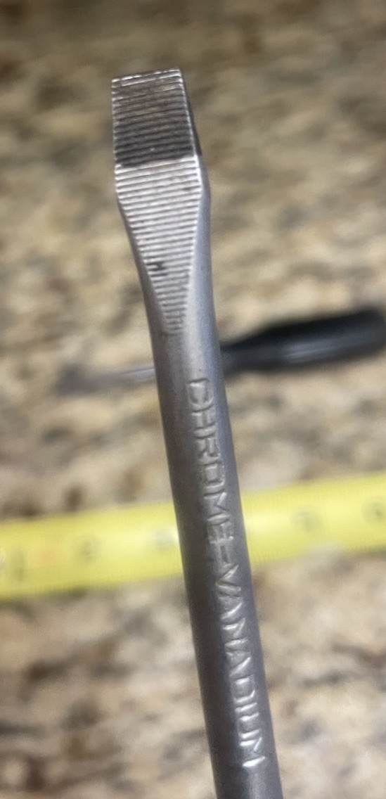 2 Snap-on Old Black Handle Slotted Screwdrivers Chrome Vanadium 1 Stubby- 1 7.5”